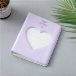 Hueco corazón 64 bolsillos foto libro álbum titular de la tarjeta de nombre para Fujifilm Instax Mini 8/7s/70/25/50s/90, Hollow Heart 64 Pockets Light Purple - Imagen 2
