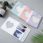 Hueco corazón 64 bolsillos foto libro álbum titular de la tarjeta de nombre para Fujifilm Instax Mini 8/7s/70/25/50s/90, Hollow Heart 64 Pockets Pink - Imagen 5