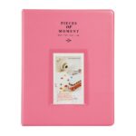 Titular de la tarjeta de nombre del álbum del libro de fotos de 128 bolsillos para Fujifilm Instax Mini 8 /7s /70 /25 /50s /90, 128 Pockets Peach Color