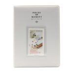 Titular de la tarjeta de nombre del álbum del libro de fotos de 128 bolsillos para Fujifilm Instax Mini 8 /7s /70 /25 /50s /90, 128 Pockets (Grey White