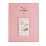 Titular de la tarjeta de nombre del álbum del libro de fotos de 128 bolsillos para Fujifilm Instax Mini 8 /7s /70 /25 /50s /90, 128 Pockets Pink