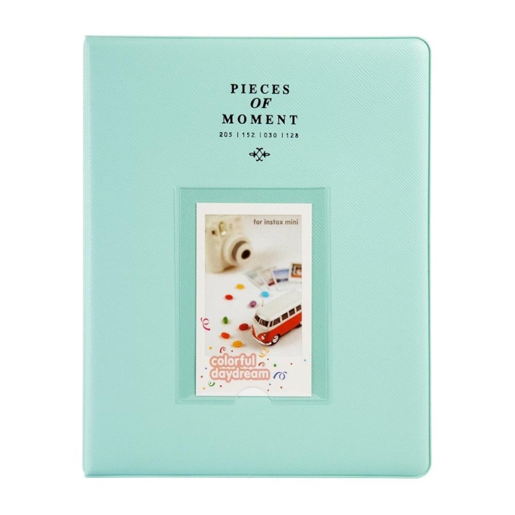 EDA001887601G.jpg Titular de la tarjeta de nombre del álbum del libro de fotos de 128 bolsillos para Fujifilm Instax Mini 8 /7s /70 /25 /50s /90, 128 Pockets Light Mint - Imagen 1