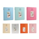 Titular de la tarjeta de nombre del álbum del libro de fotos de 128 bolsillos para Fujifilm Instax Mini 8 /7s /70 /25 /50s /90, 128 Pockets (Grey White - Imagen 2