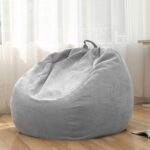 Funda de sofá para silla Lazy Bean Bag de pana, 85x110cm - Imagen 6