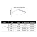 Plafón LED Macaron cuadrado, luz blanca, 60cm - Imagen 3