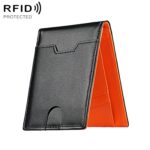 9651 Cartera antirrobo RFID ultrafina de dos pliegues para hombres y mujeres