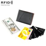 9653SN Cartera antirrobo RFID de dos pliegues para hombres y mujeres con bolsillo frontal en forma de Y