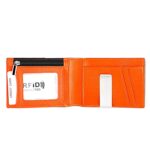 9653SN Cartera antirrobo RFID de dos pliegues para hombres y mujeres con bolsillo frontal en forma de Y - Imagen 3