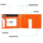 9653SN Cartera antirrobo RFID de dos pliegues para hombres y mujeres con bolsillo frontal en forma de Y - Imagen 5