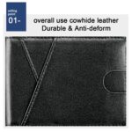 9653SN Cartera antirrobo RFID de dos pliegues para hombres y mujeres con bolsillo frontal en forma de Y - Imagen 6