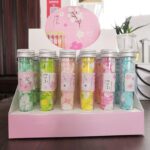 Mini placa de jabón con forma de tubo de viaje, portátil, desechable, en caja, 10 Uds., Pig Baby Series