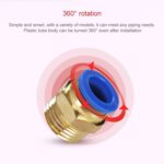 LAIZE 10pcs PC Rosca macho Recto Neumático Conector de montaje rápido, PC16-02 (2pcs) - Imagen 6