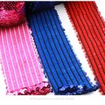 ZP000875 8 filas de correas de encaje de lentejuelas elásticas accesorios de ropa de bricolaje, tamaño: 500 x 7,5 cm - Imagen 3