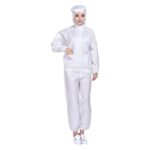 Traje de trabajo a rayas antiestático con capucha dividida a prueba de polvo, XXXL