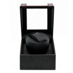 Caja de reloj individual de cuero Coctelera de reloj de motor eléctrico Coctelera de reloj automática, enchufe de EE. UU., Single, Carbon Fibre - Imagen 2