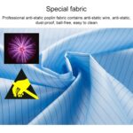 Ropa a prueba de polvo de la raya azul antiestática de la ropa libre de polvo de la fábrica electrónica, S - Imagen 3