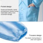 Ropa a prueba de polvo de la raya azul antiestática de la ropa libre de polvo de la fábrica electrónica, S - Imagen 4