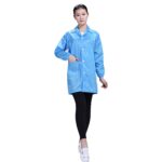 Ropa a prueba de polvo de la raya azul antiestática de la ropa libre de polvo de la fábrica electrónica, XXL - Imagen 2