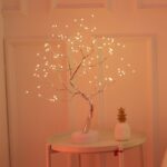 36 LED Pearl Tree Lámpara de mesa de alambre de cobre Decoración creativa Control táctil Luz nocturna (luz blanca cálida), 108 LEDs Warm White - Imagen 2