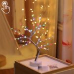 36 LED Pearl Tree Lámpara de mesa de alambre de cobre Decoración creativa Control táctil Luz nocturna (luz blanca cálida), Plum Blossom Colorful Light