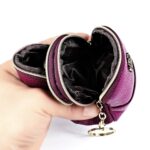 2027 Cartera de cuero con cremallera para mujer Monedero Bolso pequeño de concha de dos bolsillos - Imagen 5