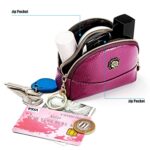 2027 Cartera de cuero con cremallera para mujer Monedero Bolso pequeño de concha de dos bolsillos - Imagen 6