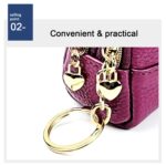 2027 Cartera de cuero con cremallera para mujer Monedero Bolso pequeño de concha de dos bolsillos - Imagen 8