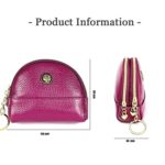 2027 Cartera de cuero con cremallera para mujer Monedero Bolso pequeño de concha de dos bolsillos - Imagen 9