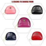 2027 Cartera de cuero con cremallera para mujer Monedero Bolso pequeño de concha de dos bolsillos - Imagen 10