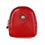 2028 Lady Portable Small Cosmetic Bag Cartera de cuero con cremallera Monedero