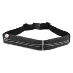 YS13 Deporte al aire libre Riñonera impermeable Invisible Antirrobo Bolsa de almacenamiento para teléfono móvil con orificio para auriculares, Black - Imagen 2