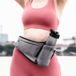 YS20 deporte al aire libre impermeable de doble capa de almacenamiento de teléfono móvil bolsa de la cintura bolso de la tetera