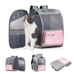 FUNADD Mochila para mascotas plegable y transpirable, bolsa para gatos con hombros al aire libre, Pet Backpack