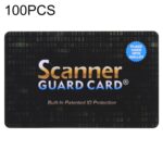 Tarjeta de bloqueo RFID de tarjeta de guardia de escáner de 100 piezas, protección de identificación patentada incorporada