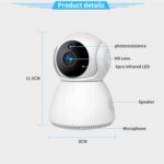 YT24 V380 Cámara IP Pan-tilt de 3.0MP Cámara de seguridad inteligente WiFi, compatible con tarjeta TF / Audio bidireccional / Detección de movimiento / Visión nocturna, YT24 3.0MP - Imagen 8