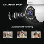 SriHome SH046 Sistema de cámara de seguridad para el hogar inalámbrico de bajo consumo de energía FHD de 4,0 millones de píxeles, SH046 - Imagen 3
