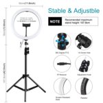 PULUZ 11,8 pulgadas, 30 cm, luz RGB, 1,1 m, montaje en trípode, anillo LED regulable, Vlogging, selfie, fotografía, luces de vídeo, kits de transmisión en vivo con zapata fría, rótula de bola de trípode y abrazadera para teléfono, 12 inch RGB+Tripod(EU... - Imagen 3