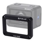 Llama de aleación de aluminio PULUZ + protector de lente de vidrio templado para Sony RX0 / RX0 II, con tornillos y destornilladores, Front Flame Black, Front Flame Red