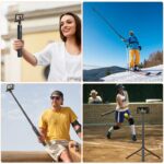 Trípode para selfies con cámara de acción PULUZ de 1,3 m, soporte para transmisión en vivo de vlogs, 1.4m Action Camera Tripod - Imagen 8