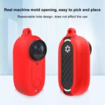 Funda de silicona para cámara Insta360 GO 3 PULUZ con tapa de lente, Silicone Case with Lens Cover (Red) - Imagen 4