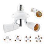 E27 a E27 Divisor Ajustable LED Portalámparas Adaptador Convertidor Socket Portalámparas, 1 In 1 - Imagen 3
