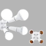 E27 a E27 Divisor Ajustable LED Portalámparas Adaptador Convertidor Socket Portalámparas, 1 In 1 - Imagen 6