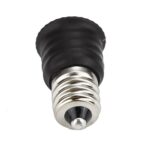 10 PCS E12 a E14 Socket Changer Adaptador de lámpara de luz LED, Black