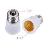 10 PCS E12 a E14 Socket Changer Adaptador de lámpara de luz LED, Black - Imagen 5