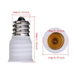 10 PCS E12 a E14 Socket Changer Adaptador de lámpara de luz LED, Black - Imagen 6