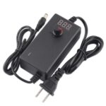 Adaptador de corriente de voltaje ajustable de CA a CC Fuente de alimentación universal Pantalla de visualización Cargador de conmutación de energía, US 3V-12V 2A