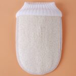 Exfoliante de baño de guantes de lufa natural