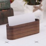20 PCS mesa de madera tarjeta de visita soporte de exhibición titular de notas caja de almacenamiento organizador, Elm color - Imagen 3