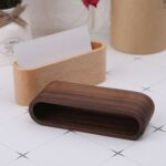 20 PCS mesa de madera tarjeta de visita soporte de exhibición titular de notas caja de almacenamiento organizador, Elm color - Imagen 4