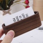 20 PCS mesa de madera tarjeta de visita soporte de exhibición titular de notas caja de almacenamiento organizador, Elm color - Imagen 5